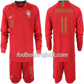 Portugal VM 2018 BERNARDO 11 Børn Hjemme - Fodboldtrøjer(L/S)